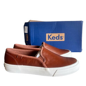 KEDS Women's Double Decker Leat Cognac Shoe Size 9 #B1263A